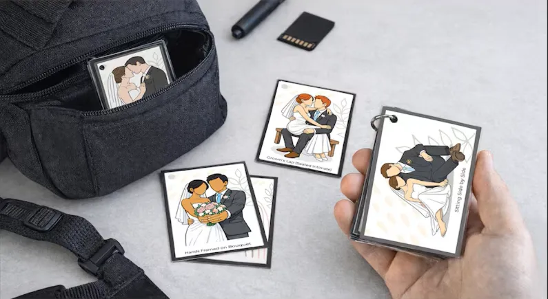 Coleção de poses de casamento